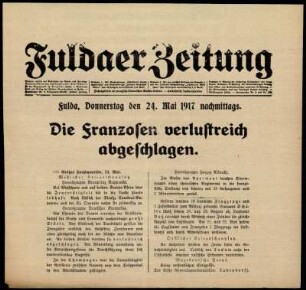 Ausgabe vom Donnerstag, den 24. Mai 1917.
