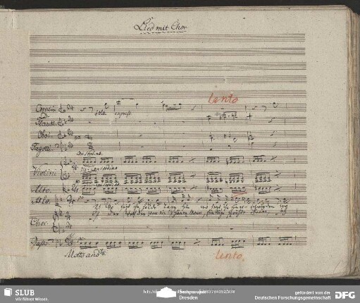 Lied mit Chor: "Wo seid ihr holde Tage hin"