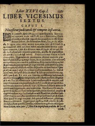 Caput I. Neceßitas judicandi & tempus instantiae