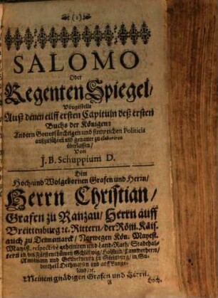 Doct: Ioh: Balth: Schuppii Schrifften