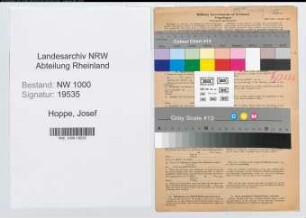 Entnazifizierung Josef Hoppe, geb. 01.03.1891 (Lehrer)