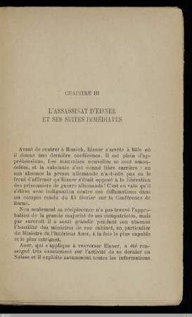 III. L'assassinat d'Eisner et ses suites immédiates