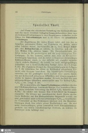 Specieller Theil