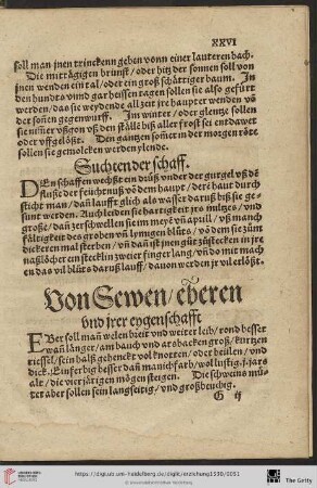 Von Sewen / eberen vnd irer eygenschafft