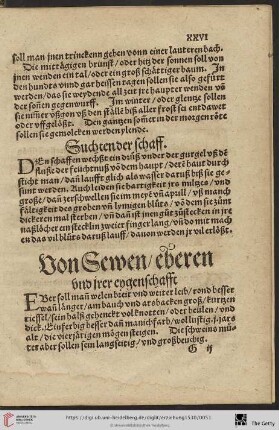 Von Sewen / eberen vnd irer eygenschafft