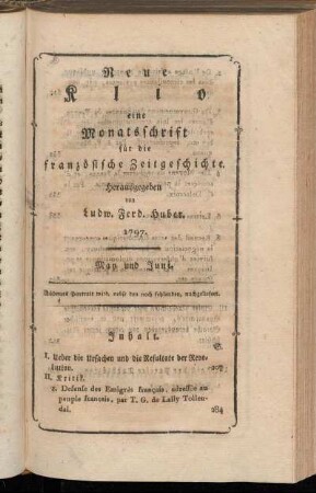 May und Juni. 1797.