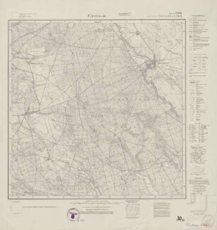 2860 (alte Nr.: 1413) Fürstenau, Meßtischblatt (4cm - Karte)