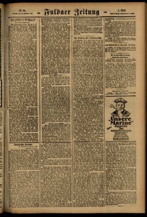 Zweite Ausgabe vom Samstag, den 10. Februar 1917.