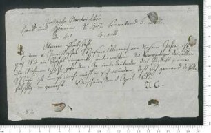 Brief von Julius Eduard Hitzig an Adelbert von Chamisso, geschrieben von Adelbert von Chamisso