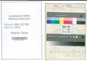 Entnazifizierung Gerda Wiesner , geb. 00.00.0000 (Studienraetin)