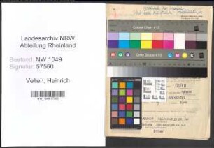 Entnazifizierung Heinrich Velten , geb. 15.01.1901 (Grosshaendler)