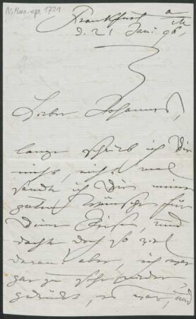 Brief an Johannes Brahms : 21.01.1896