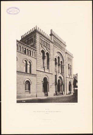 Synagoge, Braunschweig: Ansicht (aus: Öffentliche und Privatgebäude, 1887)