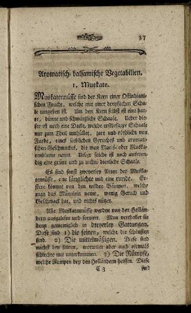 Aromatisch- balsamische Vegetabilien. - Von der Seidenwäscherey.