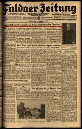 Ausgabe vom Freitag, den 29. Oktober 1943.