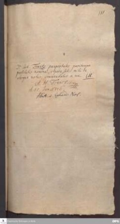 Testimonium von August Hermann Francke für Johannes Frantz.