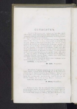 GUTACHTEN.