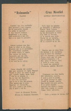 Cruz Montiel : Estilo sentimental