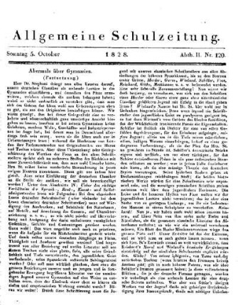 Abermals über Gymnasien : (Fortsetzung.)