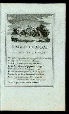 Fable CCXXXV. Un Fou Et Un Sage.