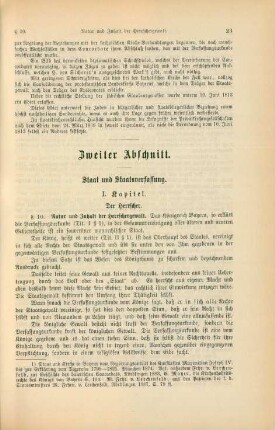 Zweiter Abschnitt. Staat und Staatsverfassung
