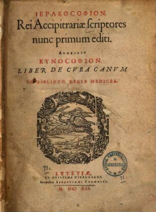Hierakosophion : = Rei Accipitrariae scriptores