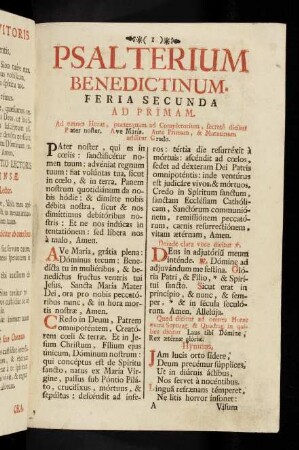 1-79, Psalterium Benedictinum.