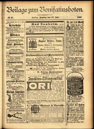Zweite Ausgabe vom Sonntag, den 22. Juni 1902.