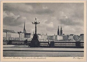 "Hansestadt Hamburg, Blick von der Lombardsbrücke"