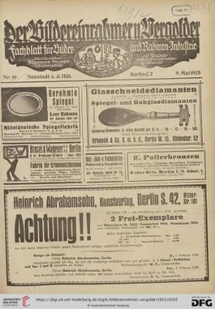 Nr. 19 (9. Mai 1925)