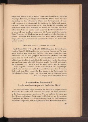 Krematorium Buchenwald, Leichenverbrennungen am laufenden Band
