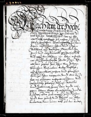 Ansicht 1607 in hohenlohischen Wildbannbeschreibung
