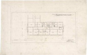 Gsaenger, Gustav; München, Romanplatz / Notburgastr.; Wohn- und Geschäftshaus Frauenhofer - Eingabeplan (Grundriss 1. OG u. 2. OG)