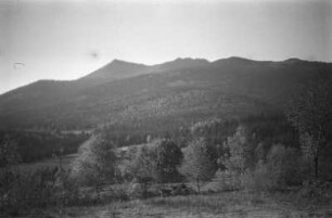 Osser : Blick vom Oberhaidersberger Hang bei Lohberg auf den Berg Osser (Ostrý)