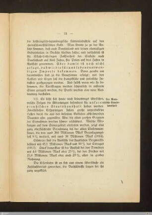 VIII. Der preußische Staatshaushalt