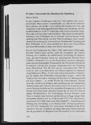 25 Jahre Universität der Bundeswehr Hamburg