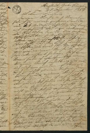Brief vom 27. Dezember 1857