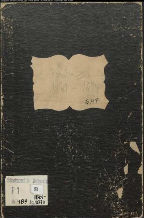 Kirchenbuchduplikate der katholischen Gemeinde Vörden, Kreis Höxter (GHT 1861-1874) (Gemeinde: Katholische Gemeinde Vörden)
