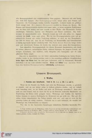 Unsere Bronzezeit: I. Waffen