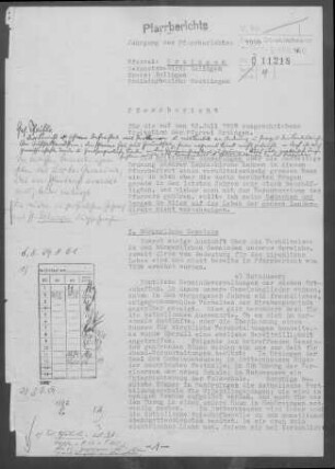 Erzingen: Pfarrbericht 1959