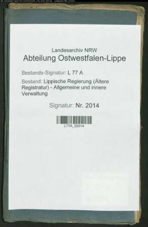 Prüfung des Feldmessers Karl Overbeck aus Lemgo