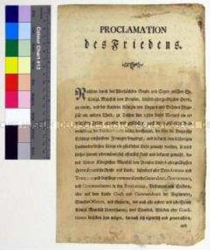 Proklamation des Friedens von Teschen