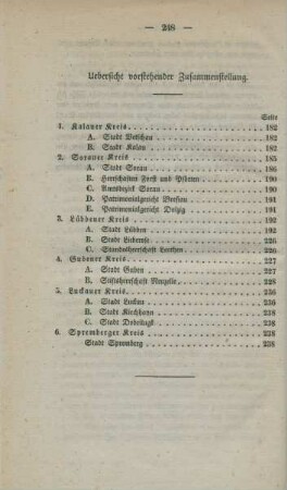 Uebersicht vorstehender Zusamenstellung