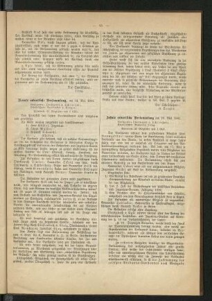 Zehnte ordentliche Versammlung am 28. Mai 1881