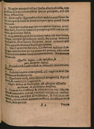 Theses Ethicae de Fortitudine ...