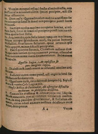 Theses Ethicae de Fortitudine ...