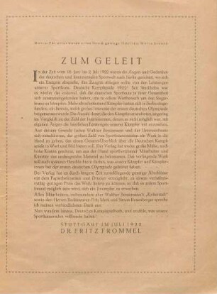 Zum Geleit