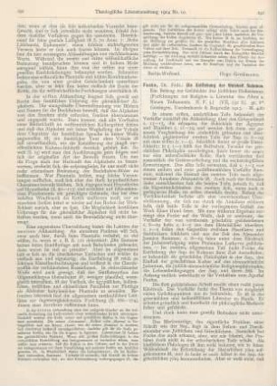 292-295 [Rezension] Focke, Frdr., Die Entstehung der Weisheit Salomos