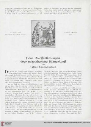 4/5: Neue Veröffentlichungen über mittelalterliche Bildnerkunst