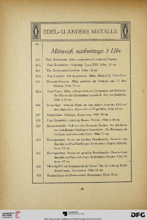 Mittwoch, nachmittags 3 Uhr (Nr.423-632 )